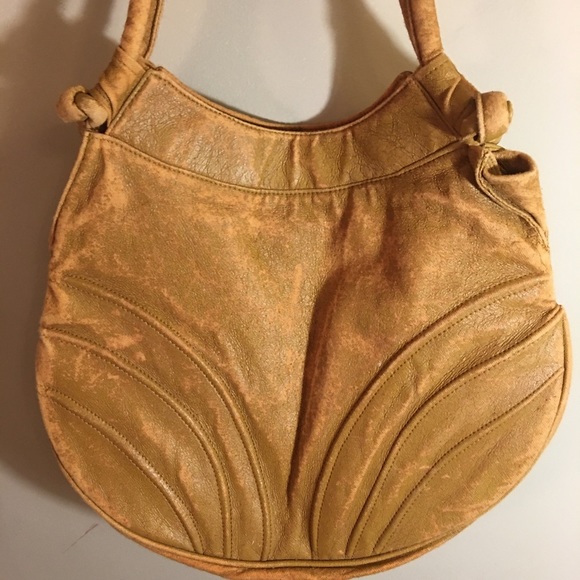 Vintage Le Jule Korean Tan Mustard Leather Shoulder Bag - Picture 4 of 16